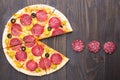 Pacman pizza Royalty Free Stock Photo