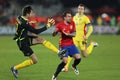 Paco Alcacer and Ciprian Tatarusanu Royalty Free Stock Photo