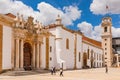The Paco das Escolas courtyard is the center of the historic University of Coimbra in Portugal, which is well worth seeing Royalty Free Stock Photo