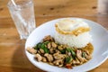 Pad kaprao chicken Royalty Free Stock Photo