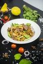 Pad se ew, stir fried flat rice noodle Royalty Free Stock Photo