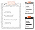 Pad Text Vector Mesh Network Model and Triangle Mosaic Icon Royalty Free Stock Photo