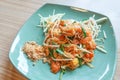 Pad thai with fresh prawn, Pad Thai Kung Sod, Thai style noodles