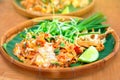 Pad thai shrimp is noodle food Thai Style Royalty Free Stock Photo