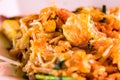 Pad thai shrimp is noodle food Thai Style Royalty Free Stock Photo