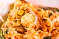 Pad thai shrimp is noodle food Thai Style Royalty Free Stock Photo
