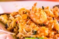 Pad thai shrimp is noodle food Thai Style Royalty Free Stock Photo