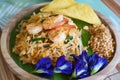 Pad thai shrimp is noodle food Thai Style Royalty Free Stock Photo