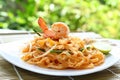 Pad thai shrimp. Royalty Free Stock Photo