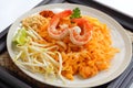 Pad thai shrimp. Royalty Free Stock Photo