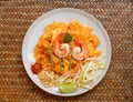 Pad thai shrimp. Royalty Free Stock Photo