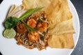 Pad Thai shrimp seafood Royalty Free Stock Photo