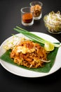 Pad Thai - stir-fried rice noodles Royalty Free Stock Photo