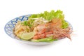 Pad thai ; Thai food isolated on a white background Royalty Free Stock Photo