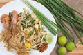 (Pad Thai) Thai style fried noodles Royalty Free Stock Photo