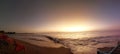 Padang beach sunset calm and salty Royalty Free Stock Photo