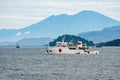 Vietnam People`s Navy Hospital Ship Khanh Hoa HQ-561 anchors in the sea Royalty Free Stock Photo