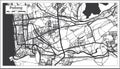 Padang Indonesia City Map in Black and White Color. Outline Map