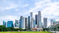 The Padang is an open playing field located within the Downtown Core of the Central Area in Singapore. Royalty Free Stock Photo