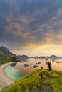 Padar island at 5am very beautiful nature