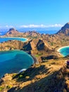 Landscape view from the top of Padar island in Komodo islands, Flores, Indonesia. Royalty Free Stock Photo