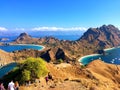 Landscape view from the top of Padar island in Komodo islands, Flores, Indonesia. Royalty Free Stock Photo