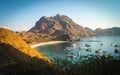 Landscape view from the top of Padar island in Komodo islands, Flores, Indonesia. Royalty Free Stock Photo