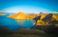 Landscape view from the top of Padar island in Komodo islands, Flores, Indonesia. Royalty Free Stock Photo