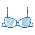 Padded Brassiere doodle icon hand drawn illustration