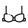 Padded Brassiere Icon Vector Outline Illustration