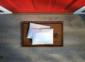 Padded envelopes delivered to front door. Royalty Free Stock Photo