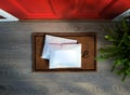Padded envelopes delivered outside front door Royalty Free Stock Photo