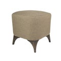 Padded Foot Stool Fabric Pouf with wooden legs