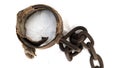 Padded old chains, or shackles Royalty Free Stock Photo