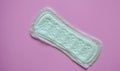 daily padding on pink background, womens hygiene, menstruation and critical days, womens health, banner