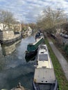 London Little Venice is a tranquil canal area, home to waterside cafes and pubs Royalty Free Stock Photo