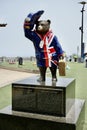 Paddington Bear Statue, Originally in London, now at Parque Salazar along the Miraflores Boardwalk.