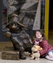 Paddington Bear statue at Paddington station in London Royalty Free Stock Photo