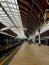 Paddington zstation in rush hour, and beautiful arched roof