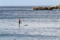 Paddle barding in the pacific