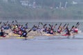 Paddlers Speed Blur Canoe Race Royalty Free Stock Photo