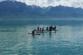 Paddle boarders on Lake Geneva