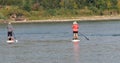 Paddle Boarders On The North Saskatchewan River