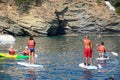 Paddle boarding in Bali, Crete.