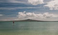 Paddle Boarding near Rangitoto Island.New Zealand