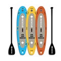 Paddle boards multicolor with paddles