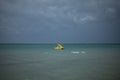 Paddle boat in the sea