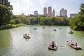 Paddle Boats on The Lake in Central Park, New York City. Royalty Free Stock Photo