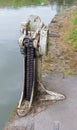 Paddle gear of lock on the Kennett and Avon Canal.