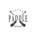 Paddle Logo, Boat Paddle Design Vector Illustration Symbol Simple Design